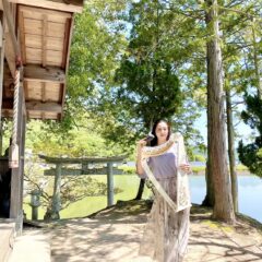 水に浮かぶ美しい須濱神社さんで奉納演奏♪